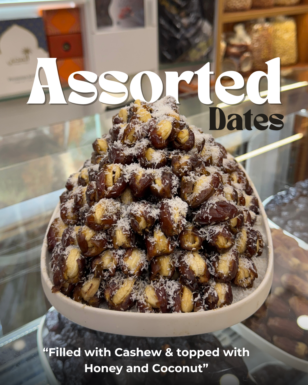 Brown Assorted Dates (Almond)
