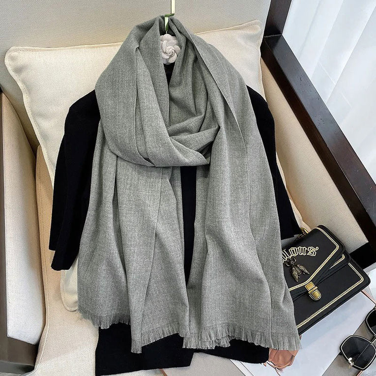 Cashmere Woolen Scarf - Ash