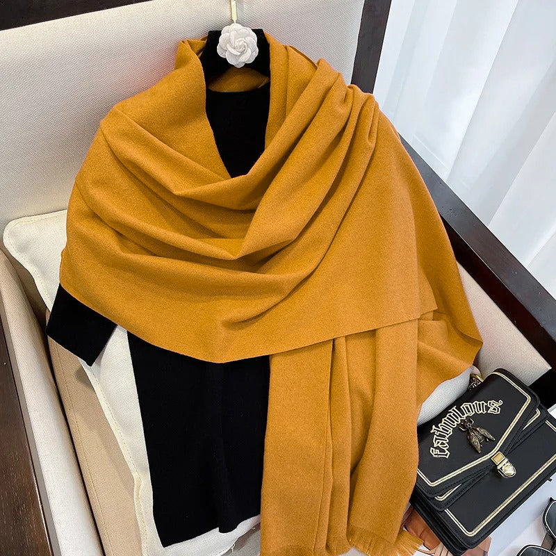 Cashmere Woolen Scarf - Mustard