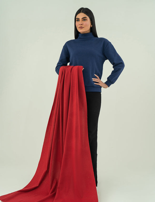 Woolen Cashmere Shawl - Maroon