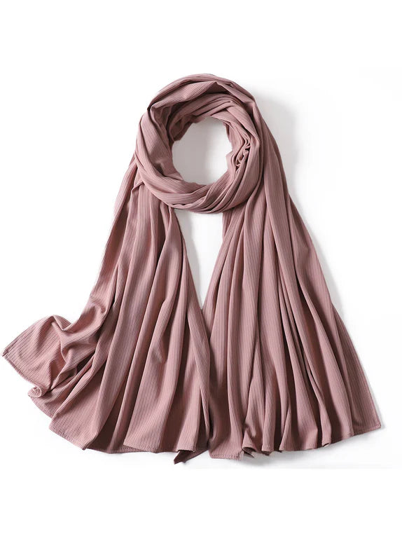 Ribbed Jersey Hijabs - Pink
