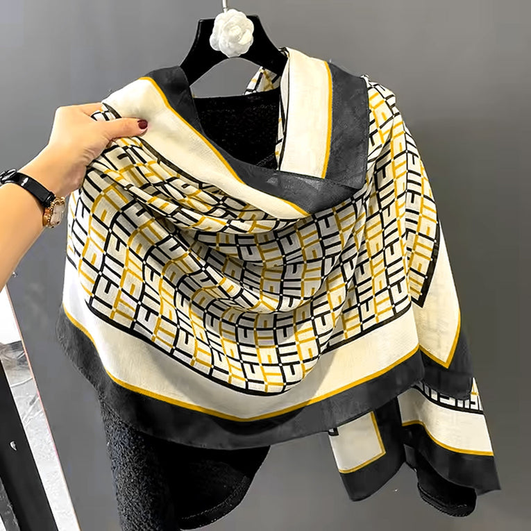 Printed Cashmere Shawl - 12
