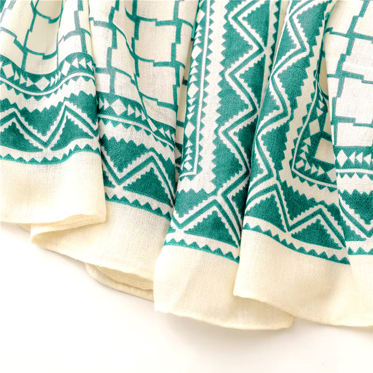 Printed Cashmere Shawl - 06