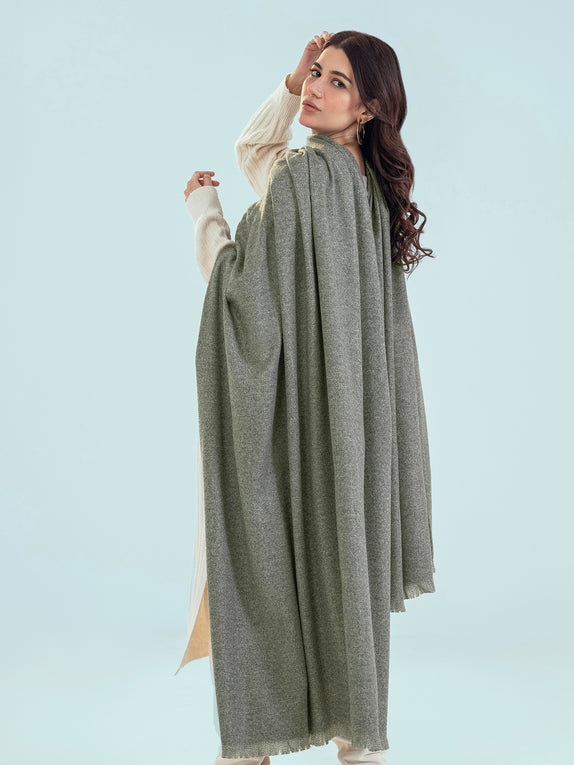 Retro Cashmere Shawl - Titanium