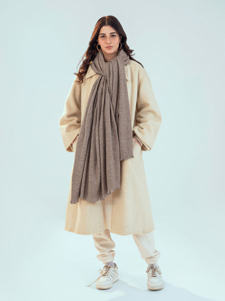 Retro Cashmere Shawl - Espresso