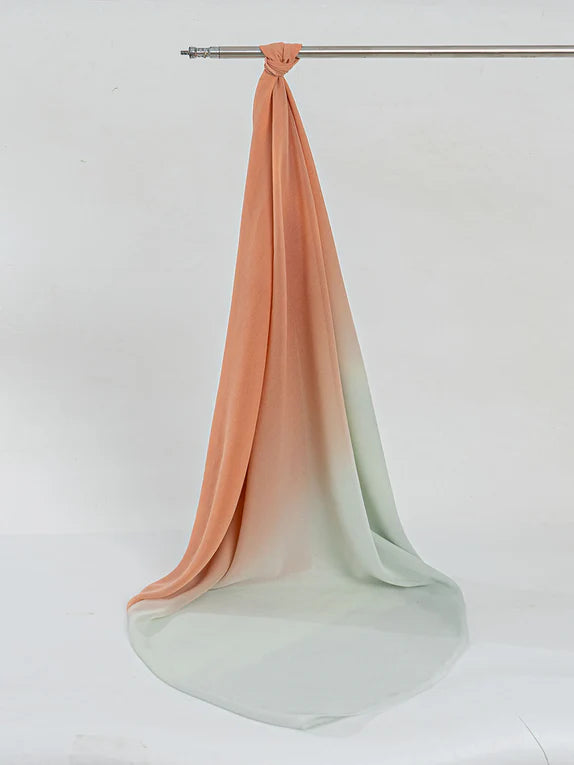 Etherea Dual-Tone Chiffon Scarf - 01