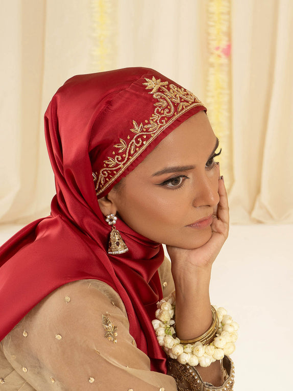 Festive Hijabs - Cherry Red