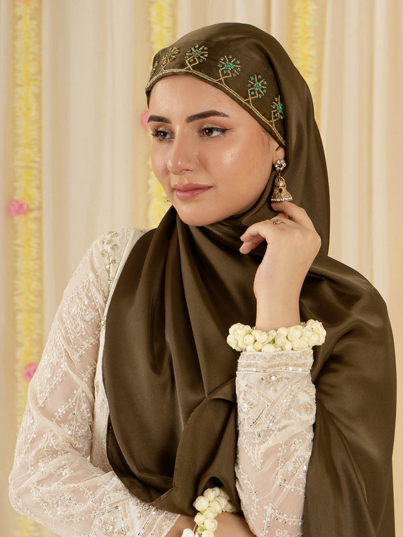 Festive Hijabs - Dark Olive